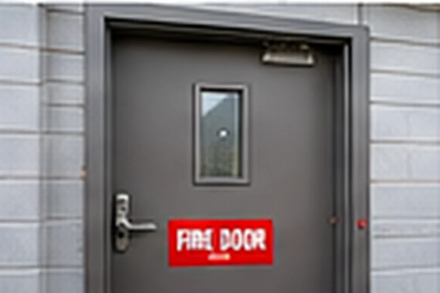Fire-rated metal commercial door