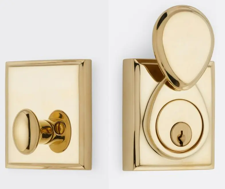 Single cylinder deadbolt door lock hardware