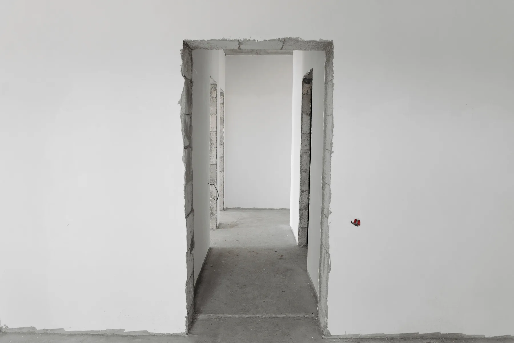 Industrial white service door