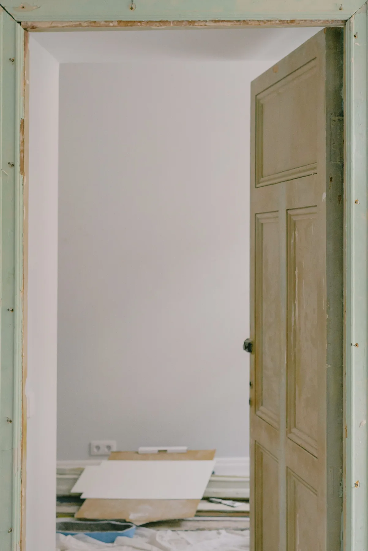 Unfinished interior door frame