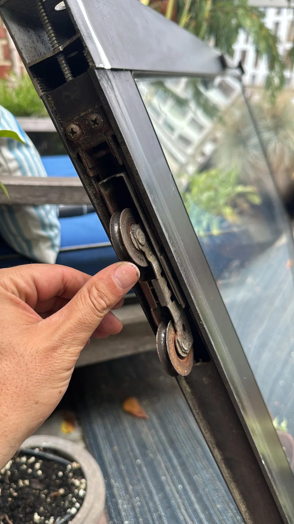 Sliding glass door hardware repair