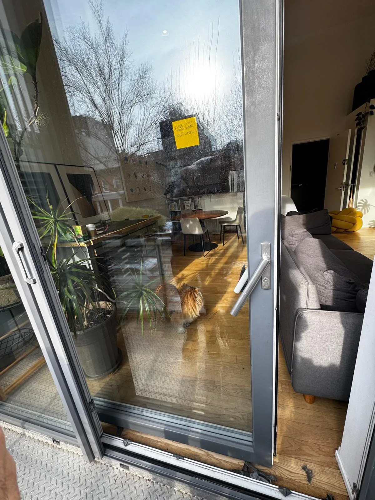 Sliding glass door patio opening