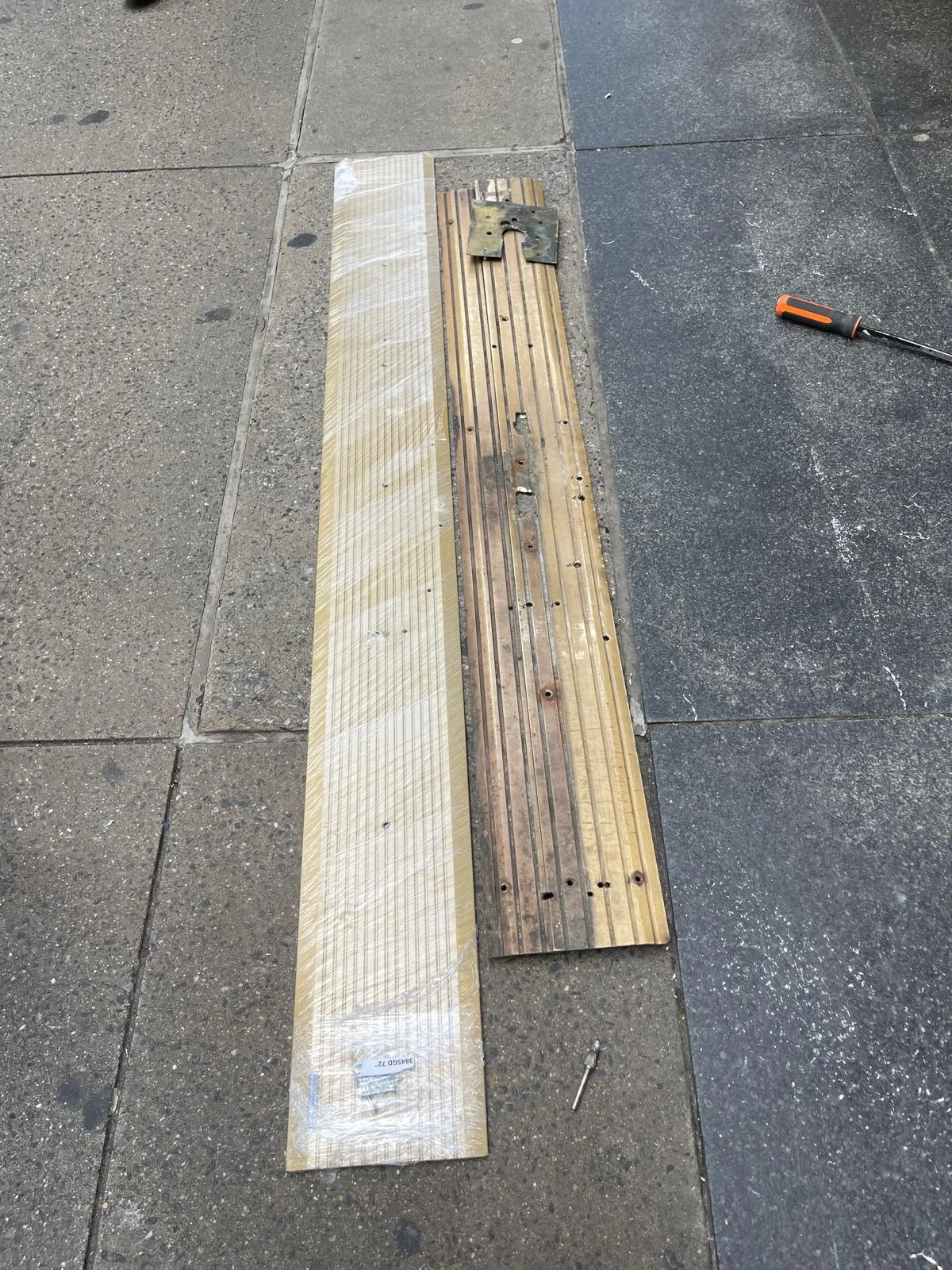 Aluminum door threshold replacement strip