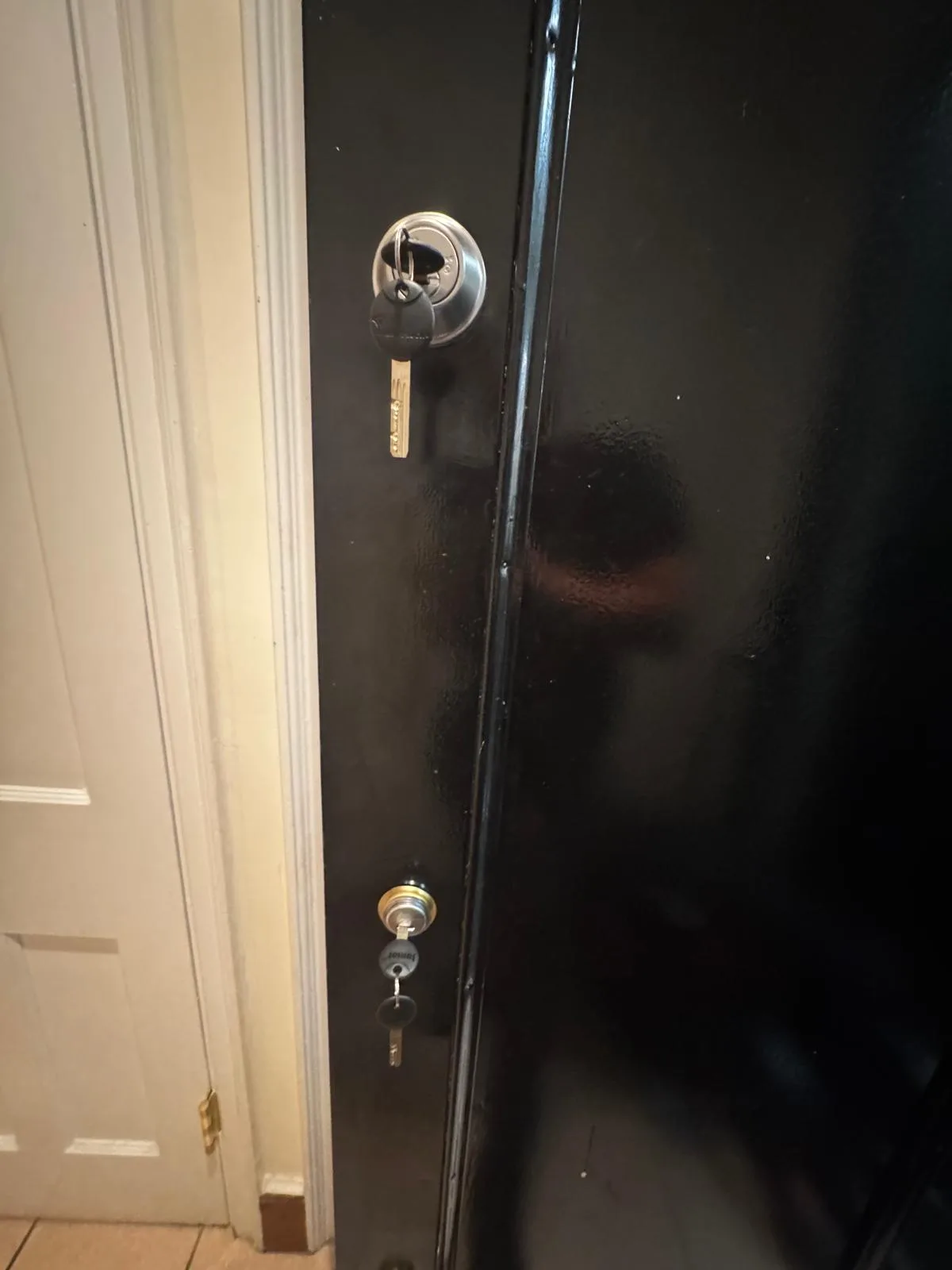 Black entry door lock replacement