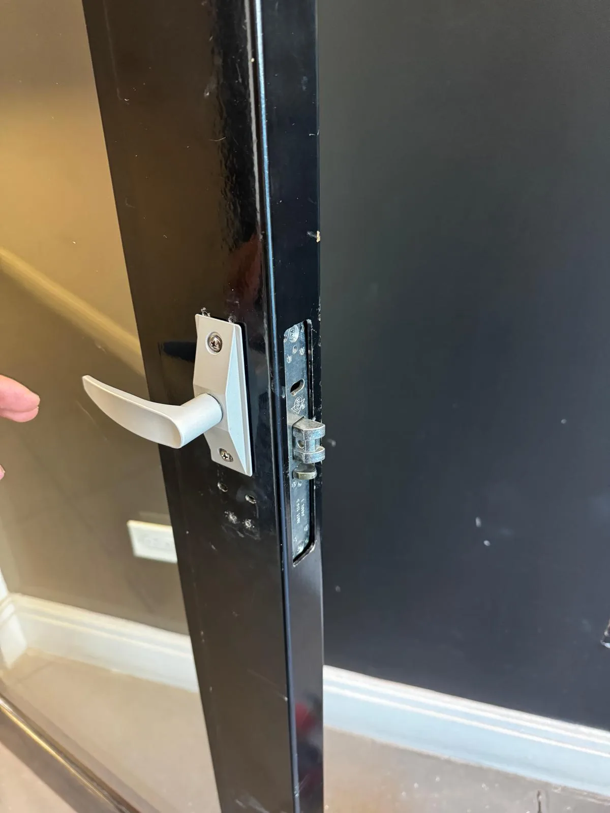 Commercial door latch hardware