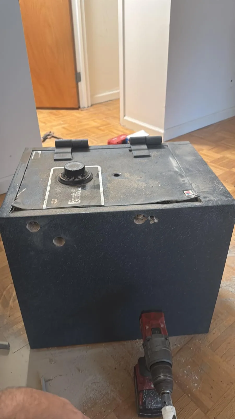 Black metal safe box lock
